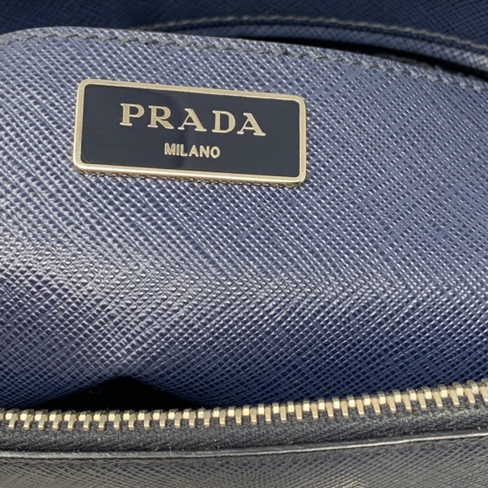 Prada Galleria Saffiano Leather Bag Navy Blue - Picture 5 of 8